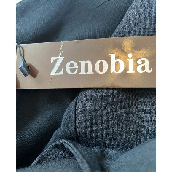 Zenobia Womens NWT Black Button Down Sleeveless Lined Jumpsuit with Belt Size 3X - Picture 7 of 12